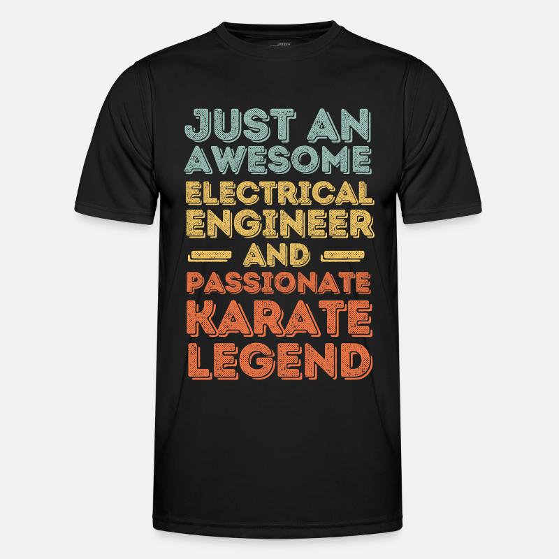 Electrical Engineer Karate retro Men's Functional T-Shirt