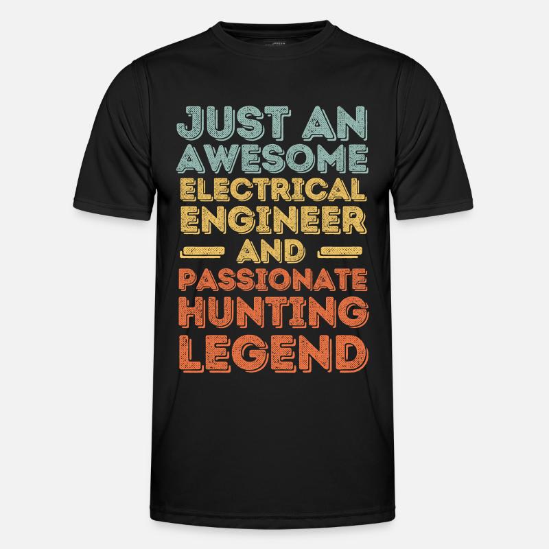 Electrical engineer chasing retro - Men's Functional T-Shirt - black