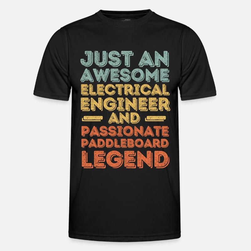 Electrical engineer paddleboard retro - Men's Functional T-Shirt - black