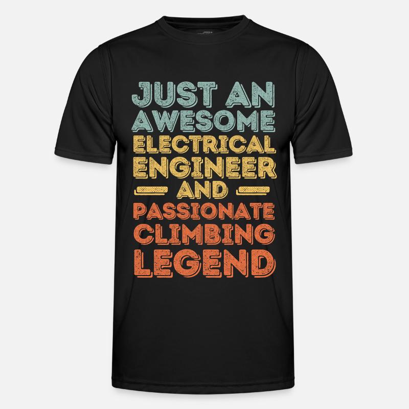Electrical Engineer Climbing retro Men's Functional T-Shirt