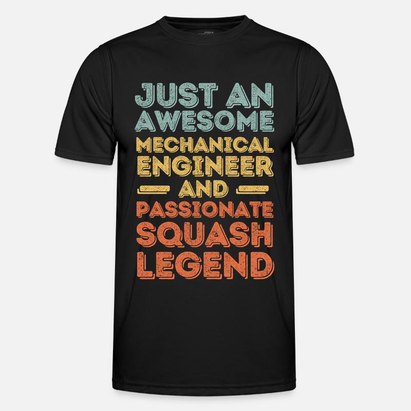 Mechanical Engineer Squash retro - Men's Functional T-Shirt - black