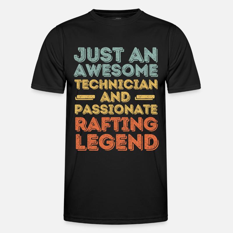 Technician rafting retro - Men's Functional T-Shirt - black