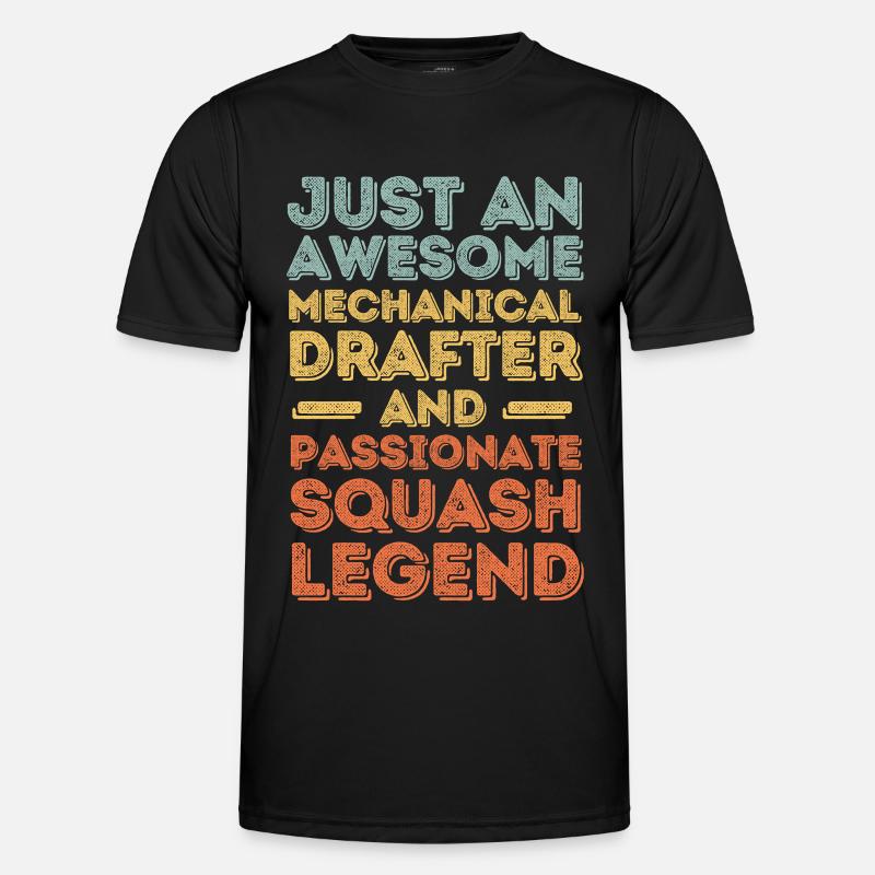 Dessinateur technique Squash rétro T-shirt sport Homme