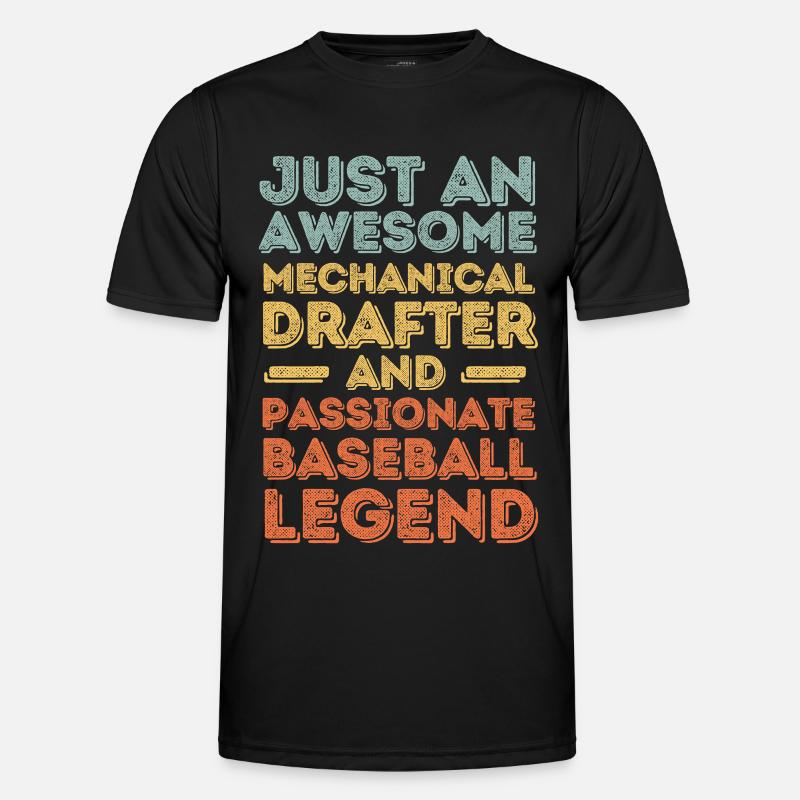 Technical draughtsman baseball retro Men's Functional T-Shirt