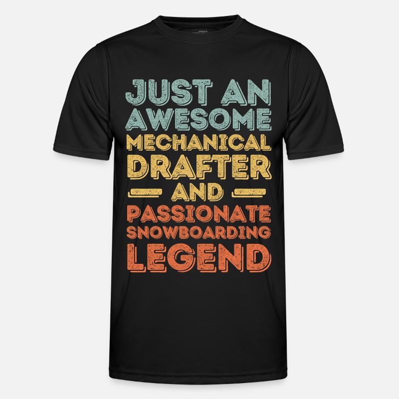 Technical draughtsman snowboard retro Men's Functional T-Shirt