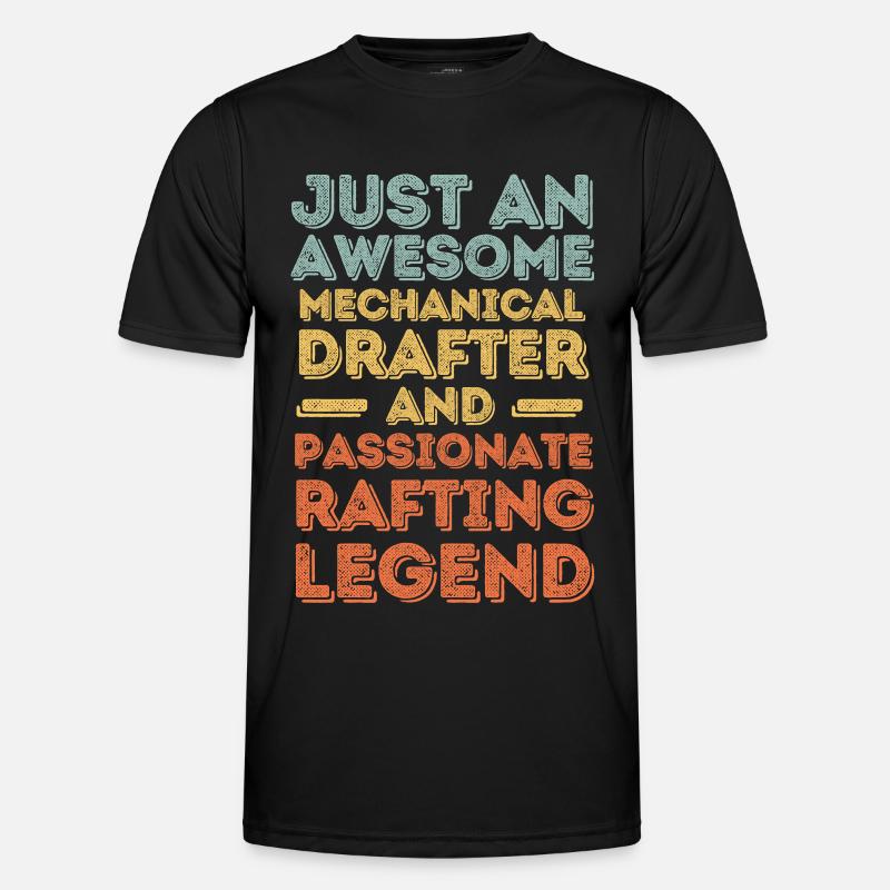 Dessinateur technique rafting rétro T-shirt sport Homme