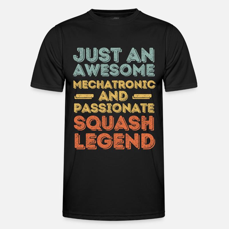 Mécatronique Squash rétro T-shirt sport Homme