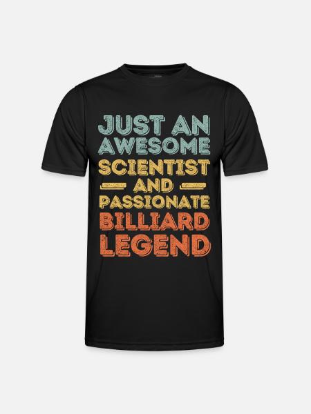 Scientist Billiards retro - Men's Functional T-Shirt - black