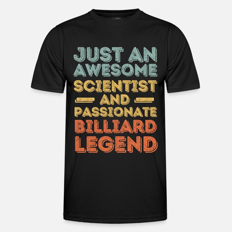 Scientist Billiards retro - Men's Functional T-Shirt - black
