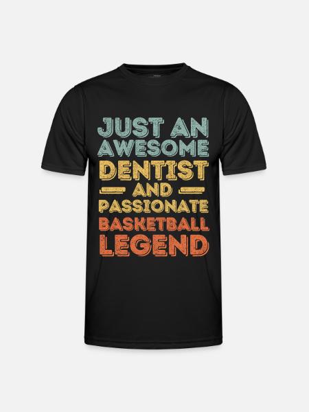 Dentist Basketball retro - Men's Functional T-Shirt - black