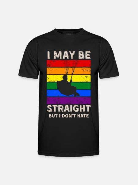 Paragliding LGBT Rights - Men's Functional T-Shirt - black