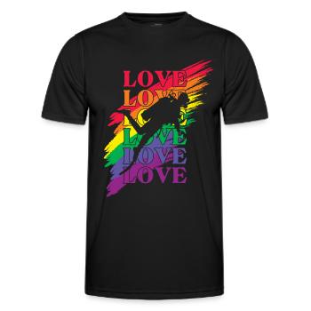 Plongée LGBT Pride - T-shirt sport Homme - noir - Devant - AI Model Male 178 dark (178cm)