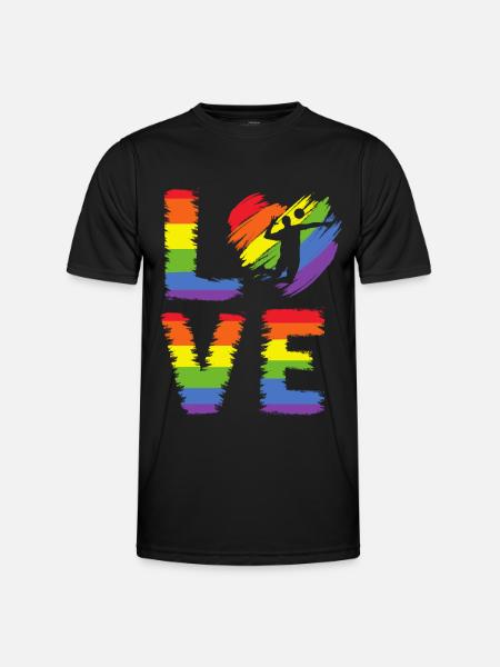 Volleyball LGBT Pride - Men's Functional T-Shirt - black