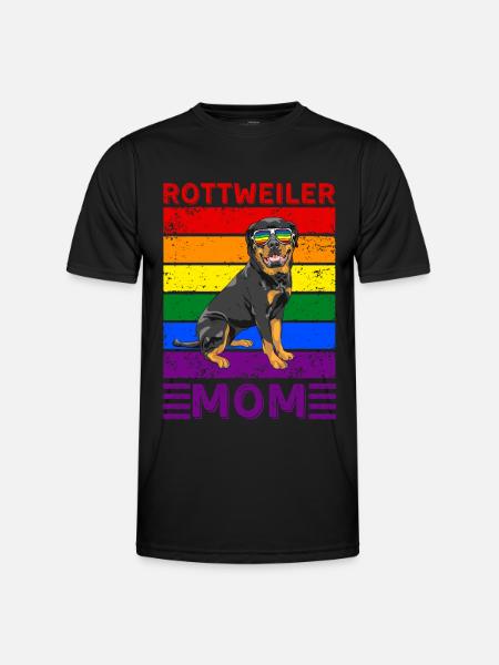 Rottweiler Mom LGBTQ - Men's Functional T-Shirt - black