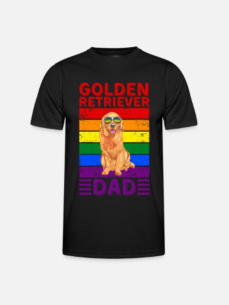 Golden-retriever Mom LGBTQ - Men's Functional T-Shirt - black