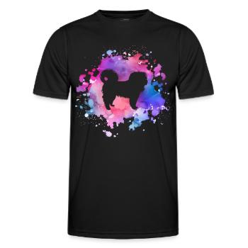 Amoureux des chiens dogue tibétain - T-shirt sport Homme - noir - Devant - AI Model Male 178 dark (178cm)
