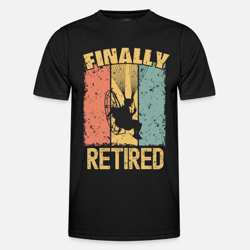 Paramotoring retirement retro - Men's Functional T-Shirt - black