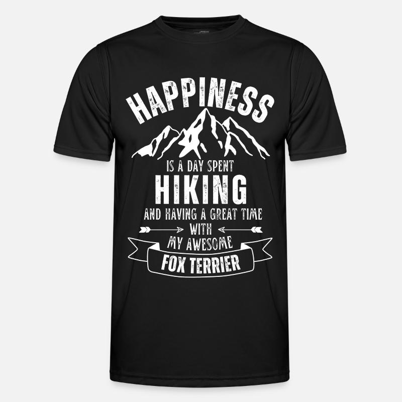Wandern Foxterrier - Männer Funktions-T-Shirt - Schwarz