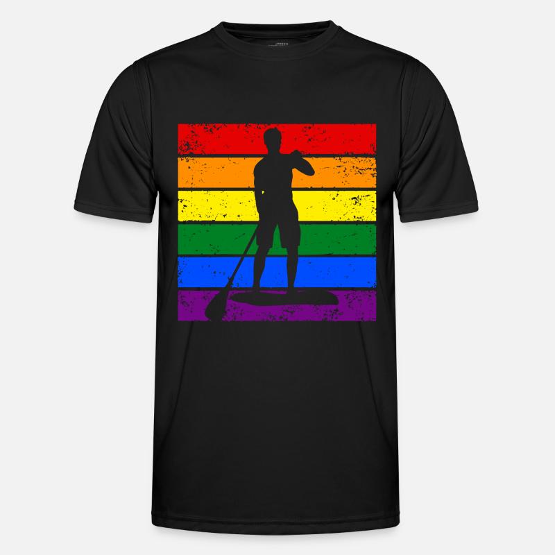 Paddleboard LGBTQ Men's Functional T-Shirt
