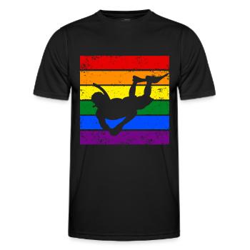 Schnorcheln LGBTQ - Männer Funktions-T-Shirt - Schwarz - Vorne - AI Model Male 178 dark (178cm)