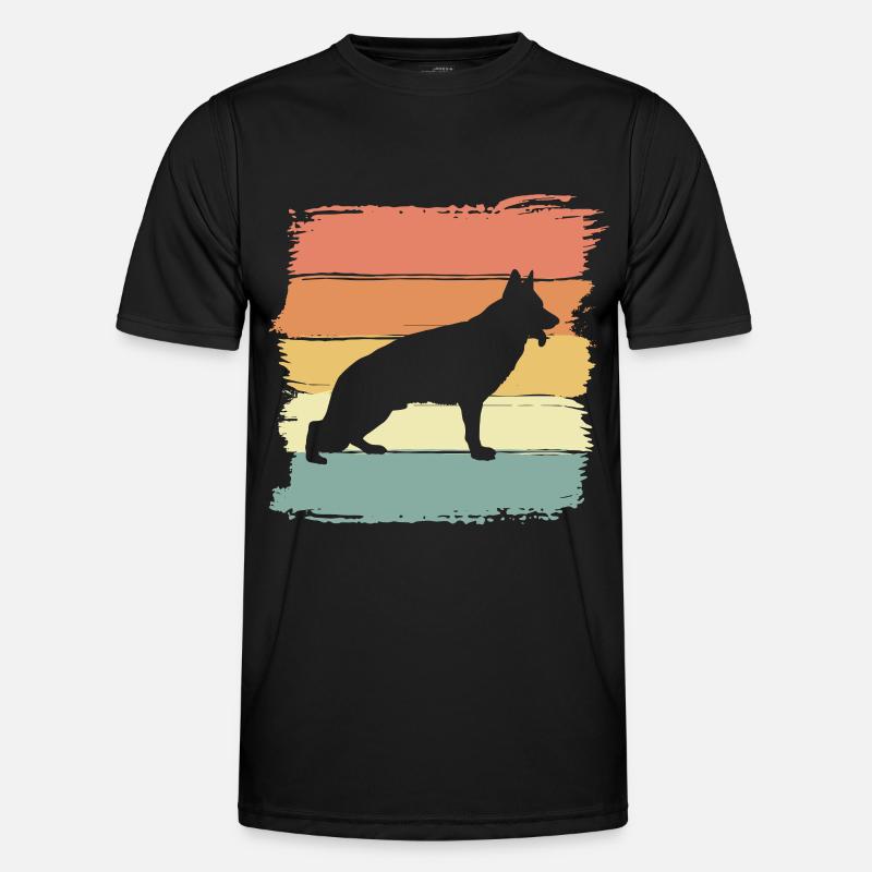German-shepherd retro - Men's Functional T-Shirt - black