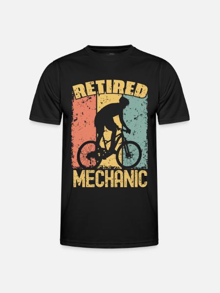 Biking retired mechanic - Men's Functional T-Shirt - black