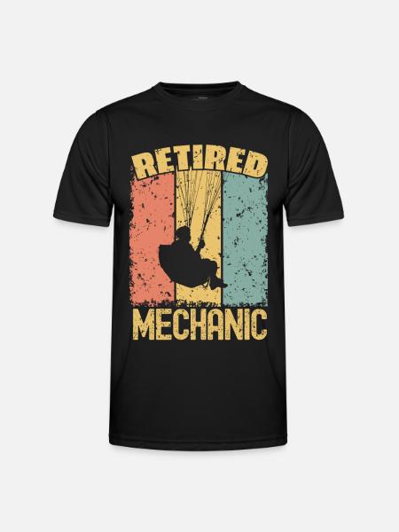 Paragliding retired mechanic - Men's Functional T-Shirt - black