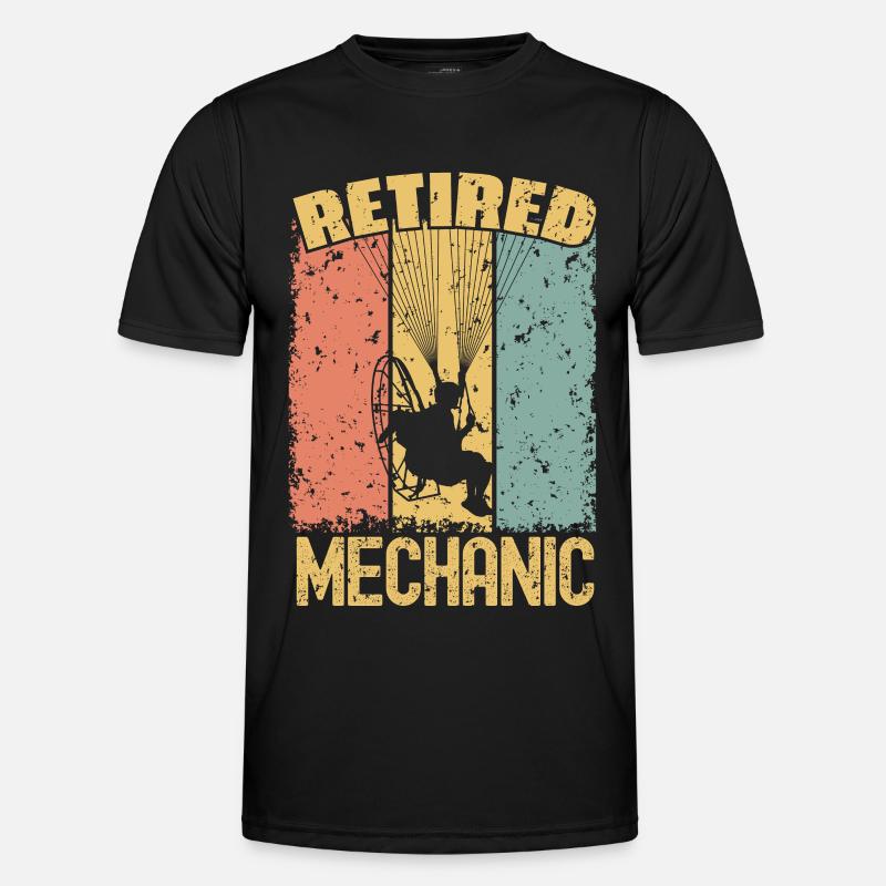 Paramoteur mécanicien à la retraite T-shirt sport Homme