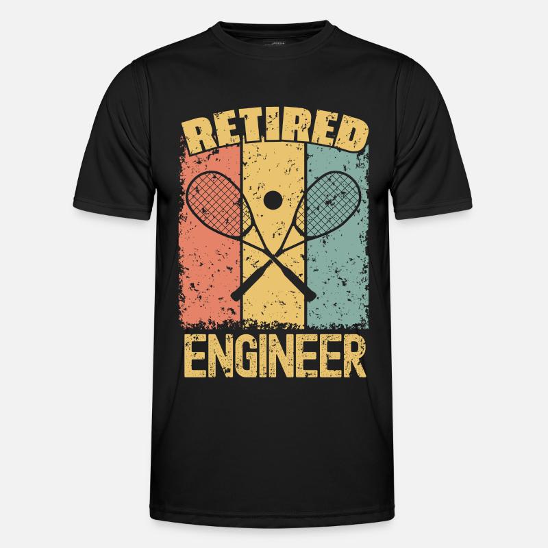 Squash retired engineer - Men's Functional T-Shirt - black