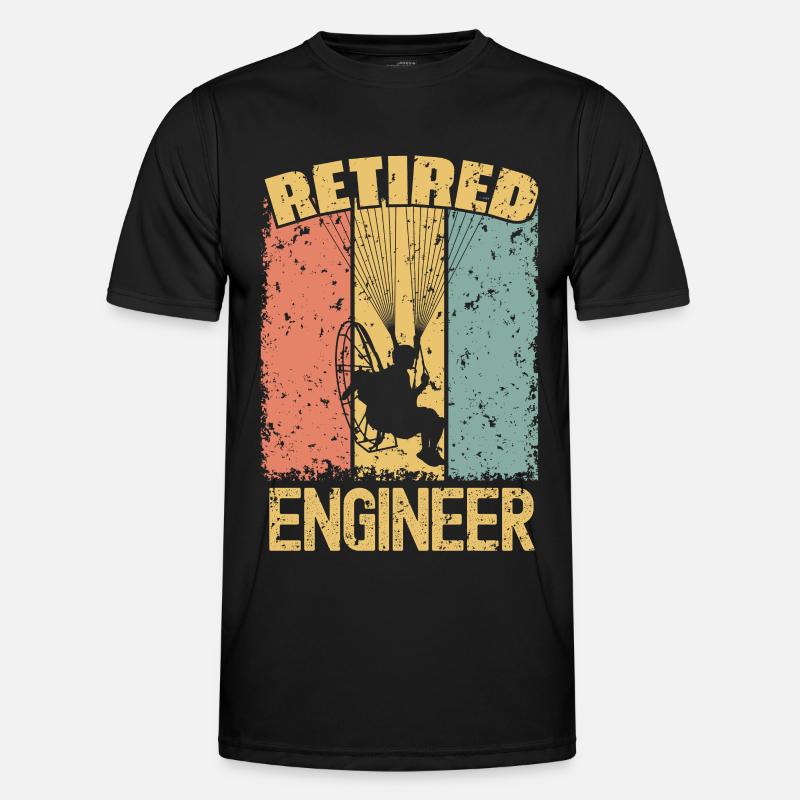 Paramotoring retired engineer - Men's Functional T-Shirt - black