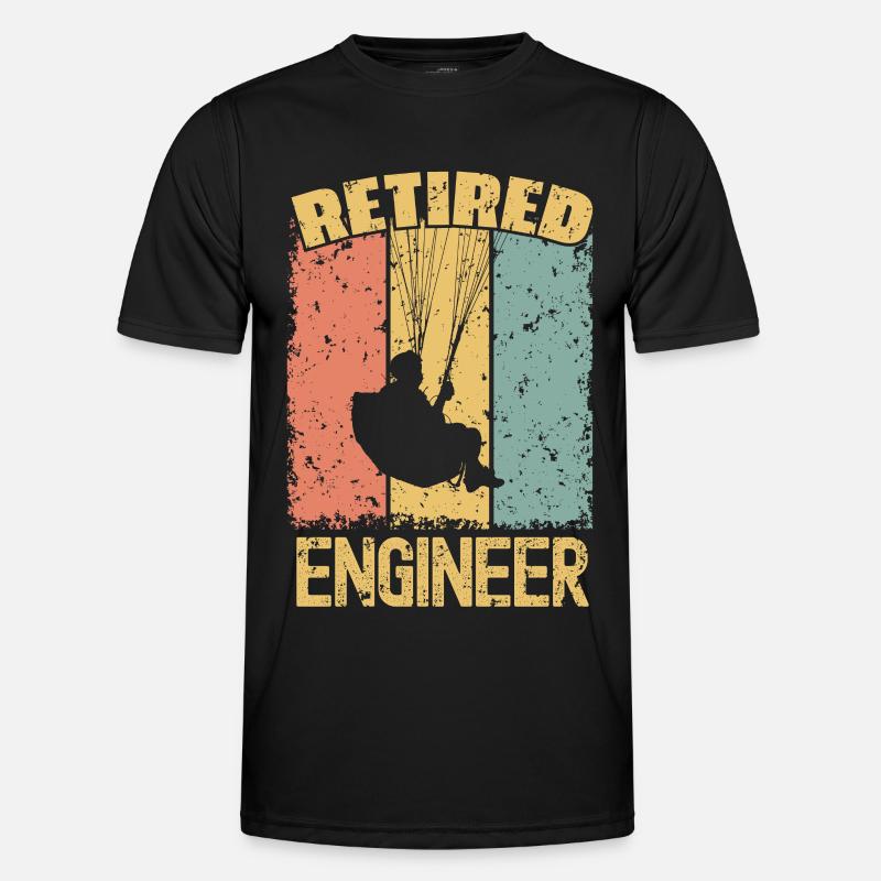 Paragliding retired engineer - Men's Functional T-Shirt - black