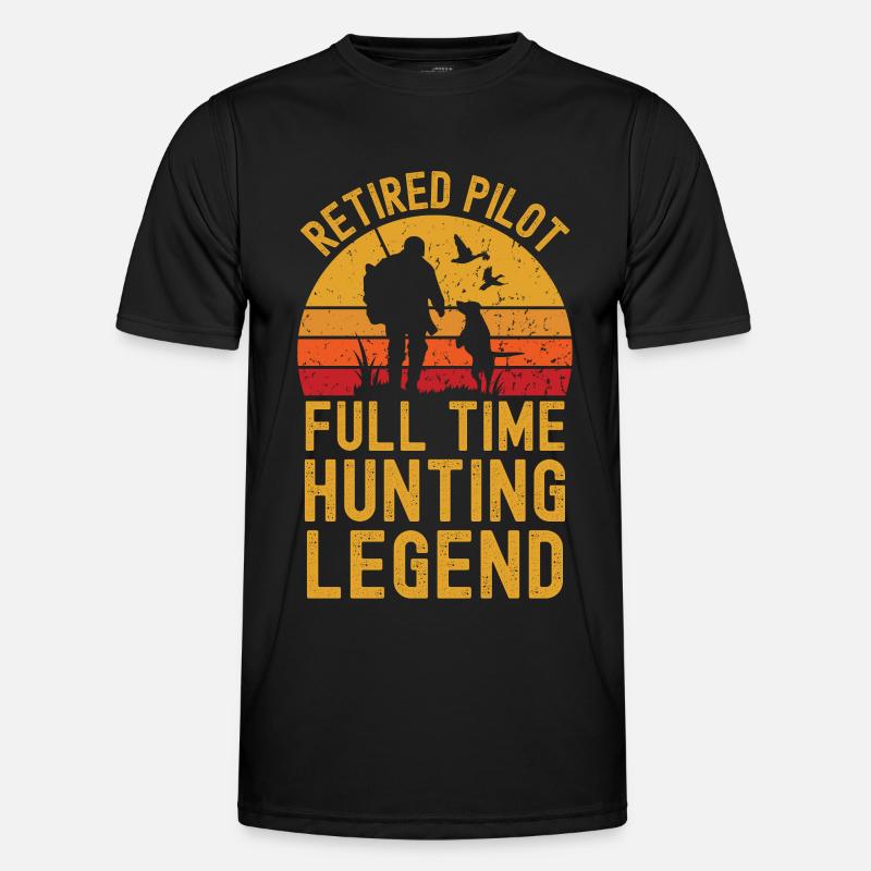 Pilot Ruhestand Jagd Männer Funktions-T-Shirt