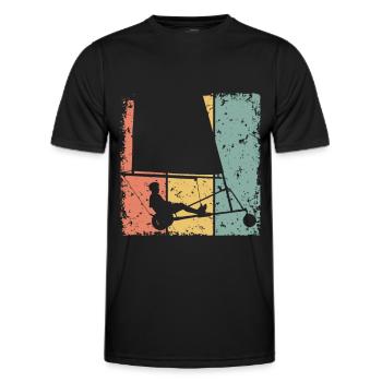 Sand-yachting retro - Men's Functional T-Shirt - black - Front - AI Model Male 178 dark (178cm)