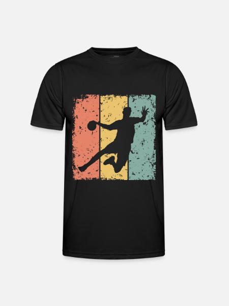 Handball retro - Men's Functional T-Shirt - black