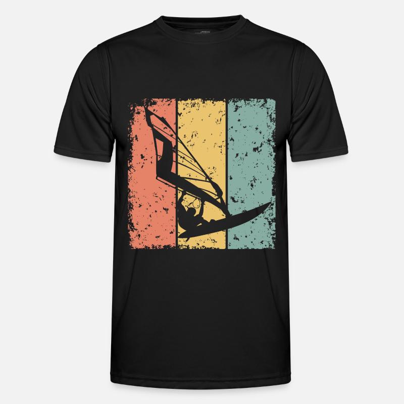 Windsurfen Retro Männer Funktions-T-Shirt