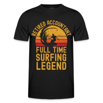 Surf-Legende im Ruhestand - Männer Funktions-T-Shirt - Schwarz - Vorne - AI Model Male 178 dark (178cm)