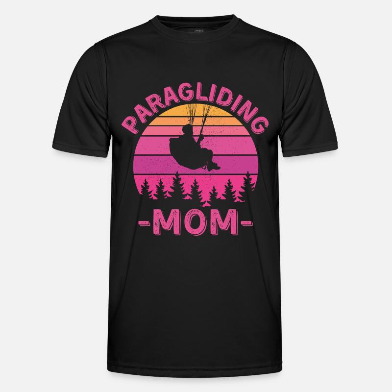 Paragliding Mom - Men's Functional T-Shirt - black