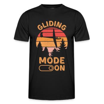 Gliding mode on - Men's Functional T-Shirt - black - Front - AI Model Male 178 dark (178cm)