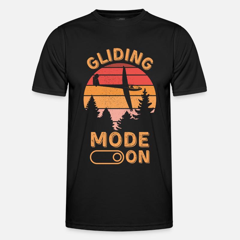 Gleitmodus ein - Männer Funktions-T-Shirt - Schwarz