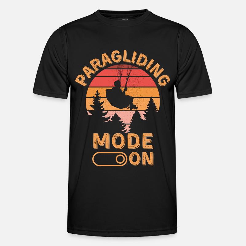 Paragliding mode on - Men's Functional T-Shirt - black
