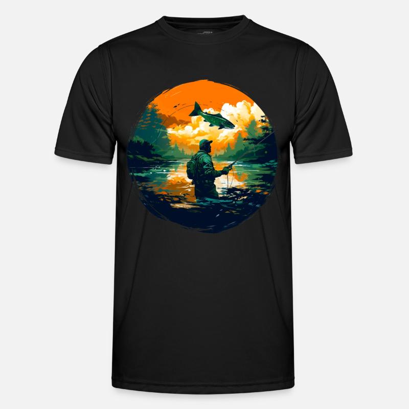 Truite pêcheuse T-shirt sport Homme