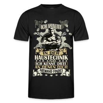 ICH KENNE ORTE AN DENEN DICH NIEMAND FINDET - Männer Funktions-T-Shirt - Schwarz - Vorne - AI Model Male 178 dark (178cm)