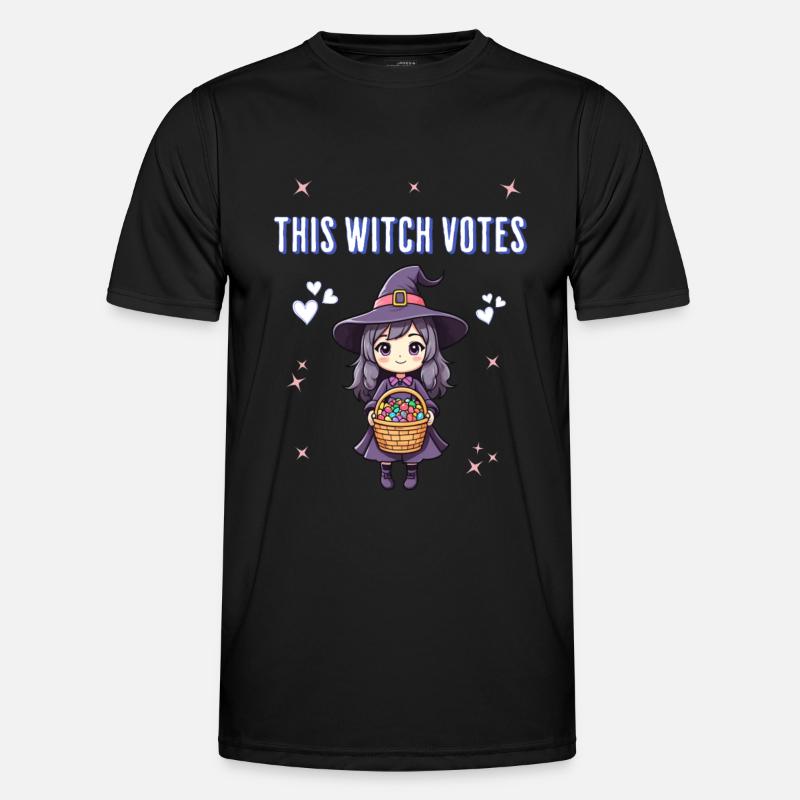This witch votes - Men's Functional T-Shirt - black
