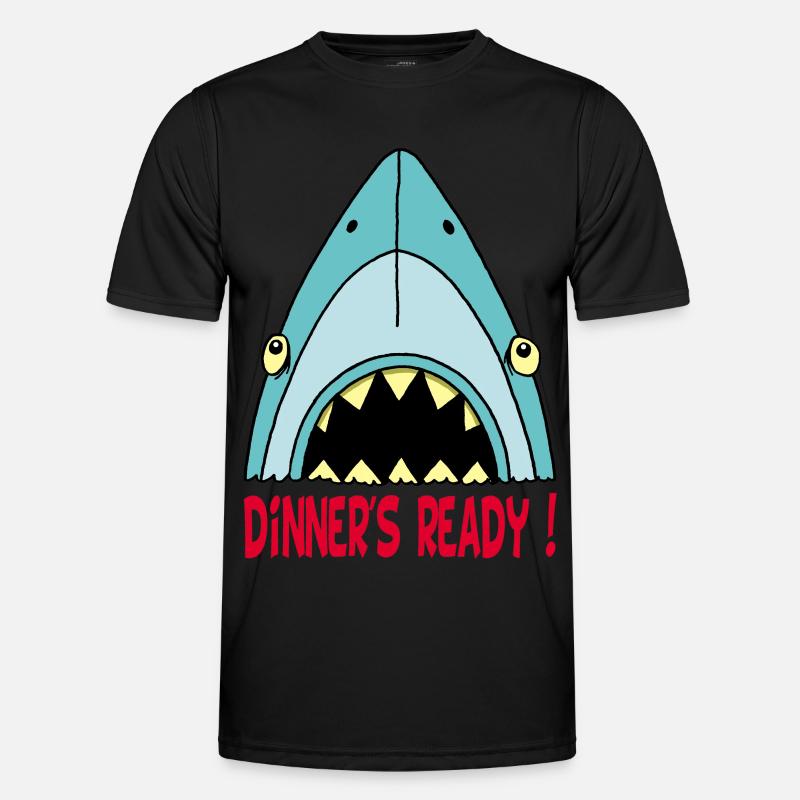 Hungry shark - Men's Functional T-Shirt - black
