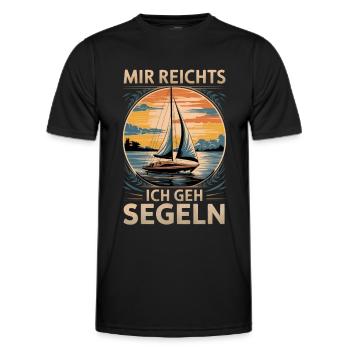 I've had enough I'm going sailing retro sailboat skipper - Men's Functional T-Shirt - black - Front - AI Model Male 178 dark (178cm)