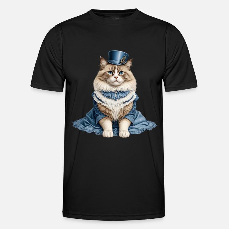 Belle dame chat T-shirt sport Homme