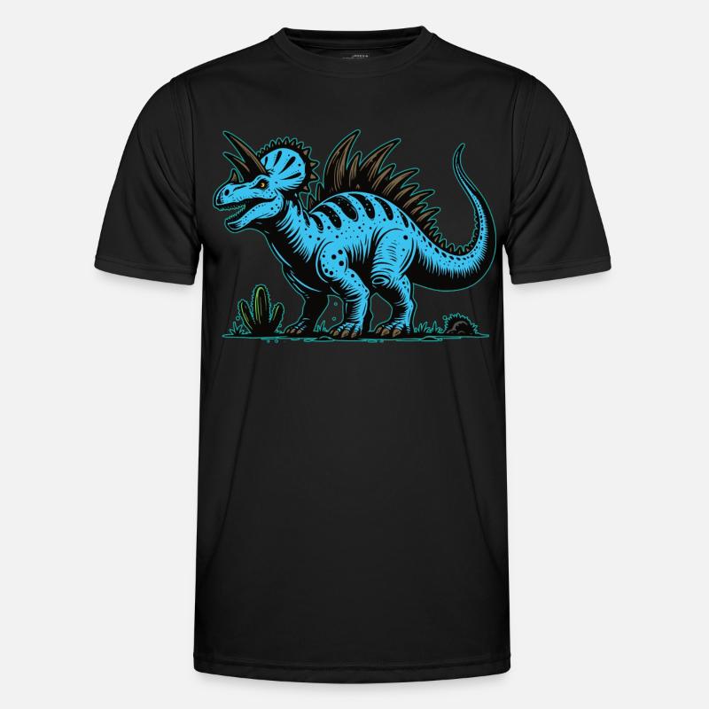 Blue Mutant Dinosaur Design Men's Functional T-Shirt