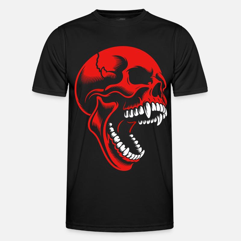 Red skull Men's Functional T-Shirt