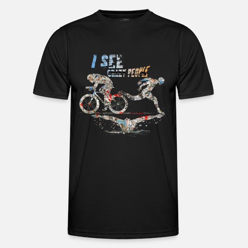 Triathlon - Männer Funktions-T-Shirt - Schwarz