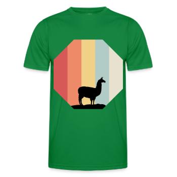 alpaca - Men's Functional T-Shirt - kelly green - Front - AI Model Male 178 dark (178cm)